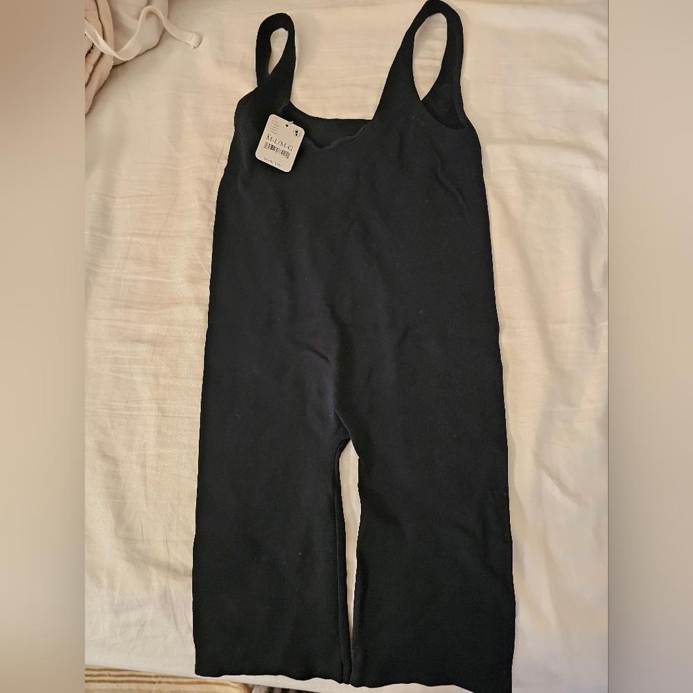 Free People, black, biker short jumper  onesie, M/L